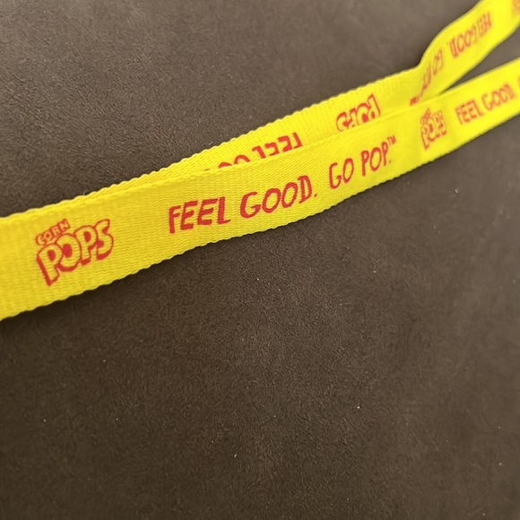 Kellogg’s Corn Pops cereal Lanyard key chain, yellow with red print New - Picture 15 of 16